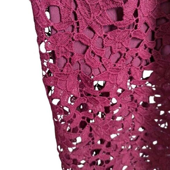 ASTR The Label Lace A-Line Midi Romantic Feminine Party Dress Red Size Medium - Picture 4 of 8